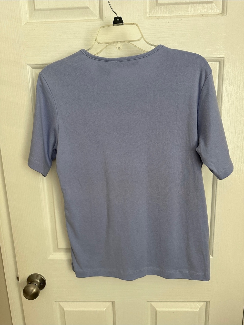Appleseed's Women's Light Lavender Short Sleeve Crew Neck Tee - Picture 3 of 6